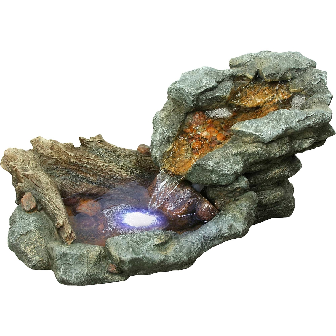 Alpine Rock Waterfall Fountain with LED Lights - Image 1 of 2