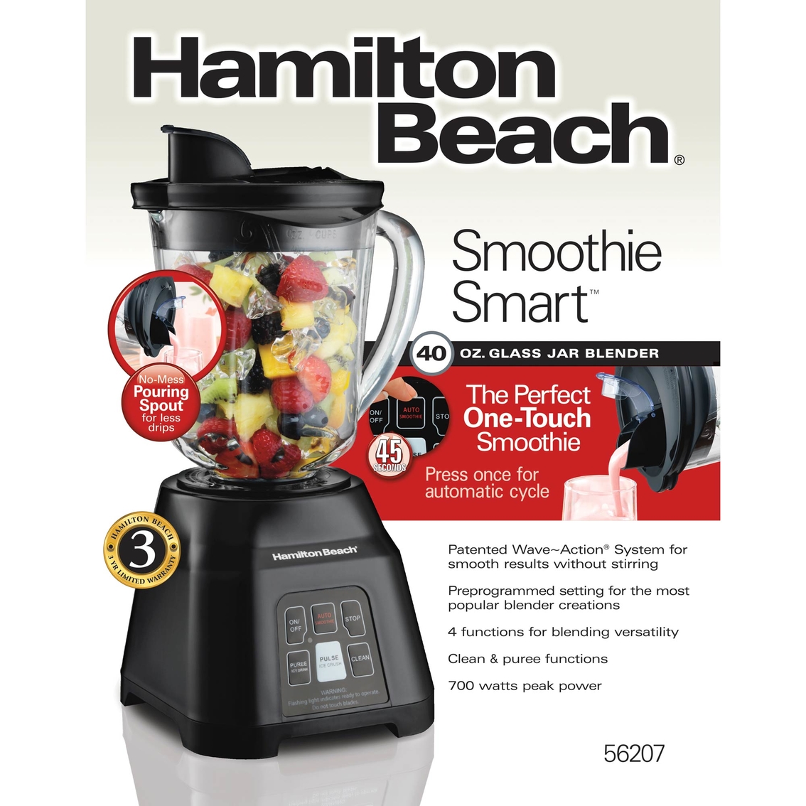 Hamilton Beach Smoothie Smart Blender - Image 3 of 3