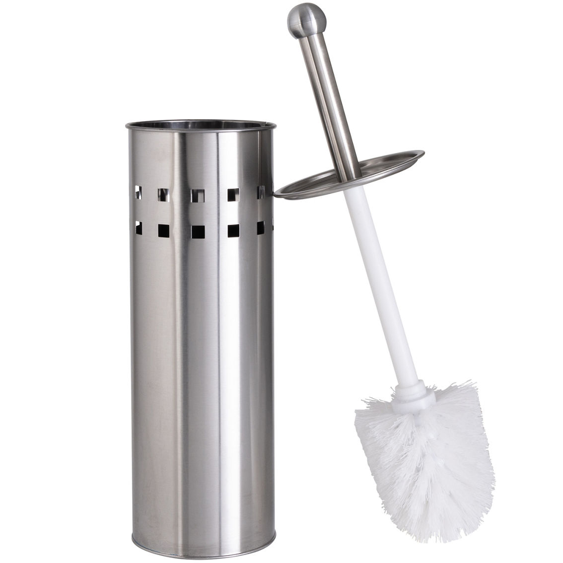Bath Bliss Stainless Steel Toilet Brush and Air Vent Holder Set - Image 2 of 5