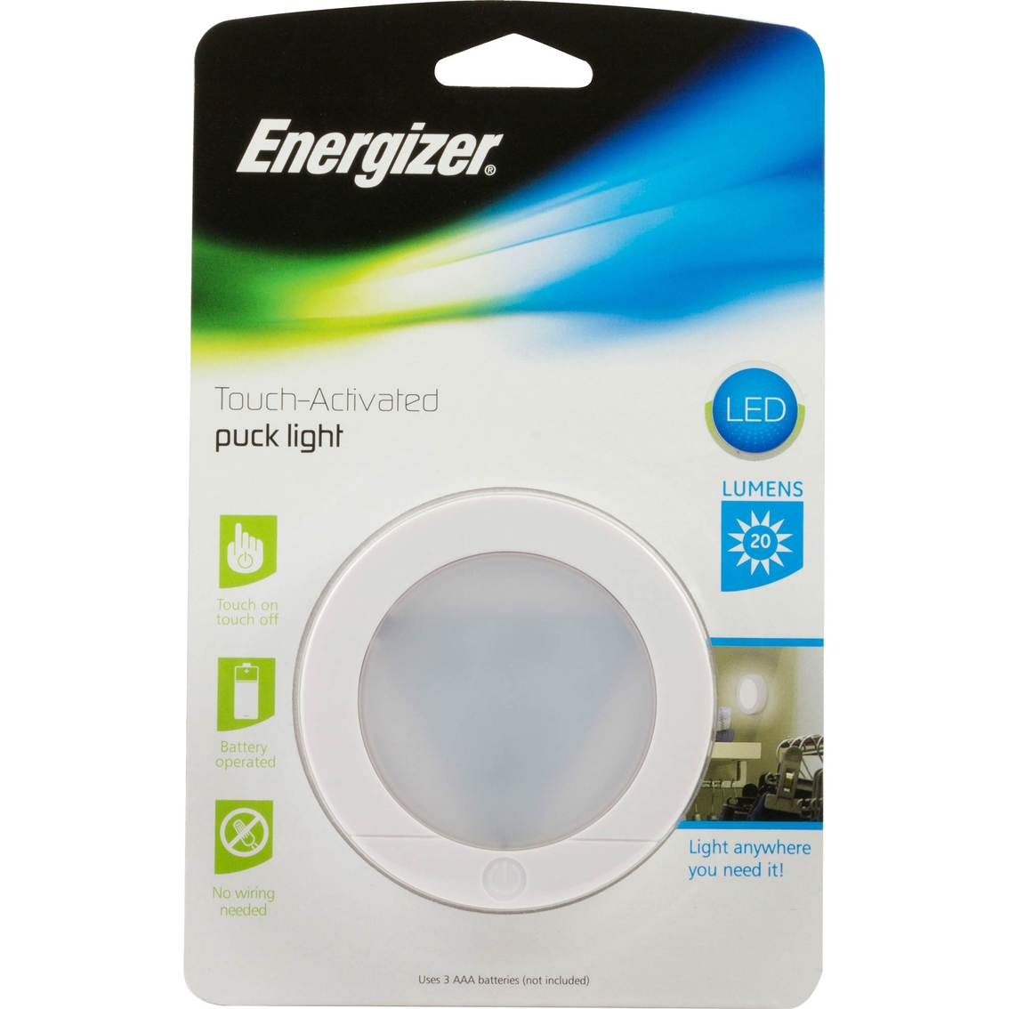 Energizer Touch Activated Battery Operated 4.7 in. LED Puck Light - Image 9 of 10