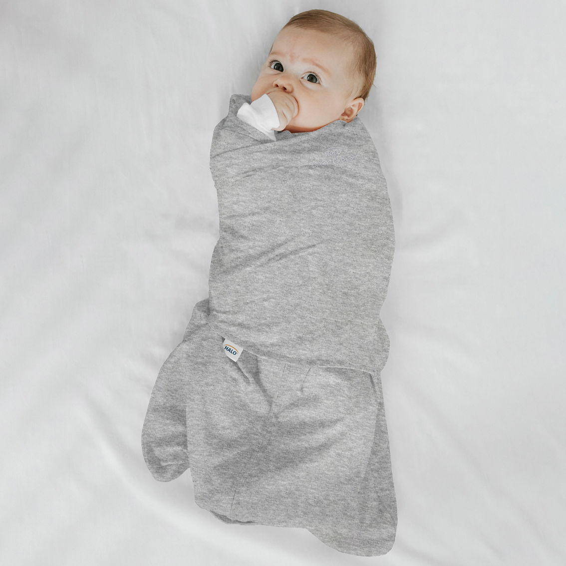 Halo Heather Gray Cotton Newborn Swaddle - Image 2 of 7