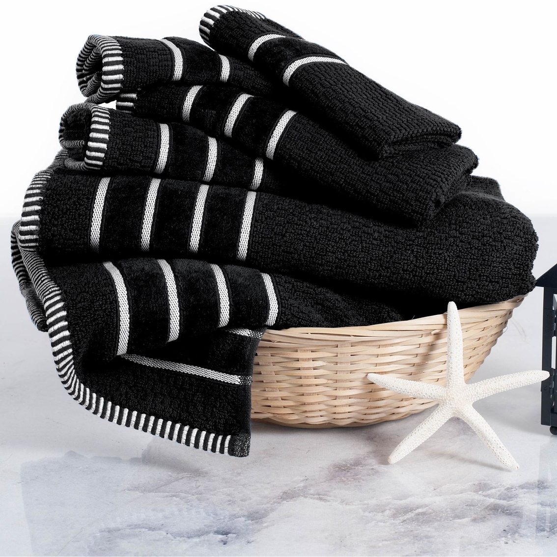 Lavish Home 12 Pc. Combed Cotton Towel Set - Image 3 of 3