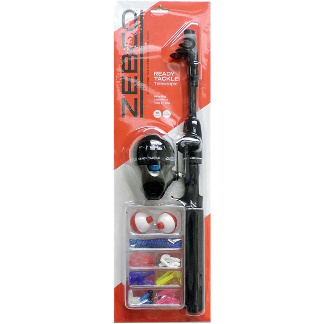 Zebco Ready Tackle Telescopic Fishing Rod, Reel and Tackle Wallet 3 pc. Set - Image 6 of 6