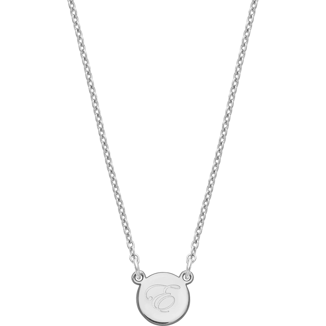 INITIAL E DISK NECKLACE