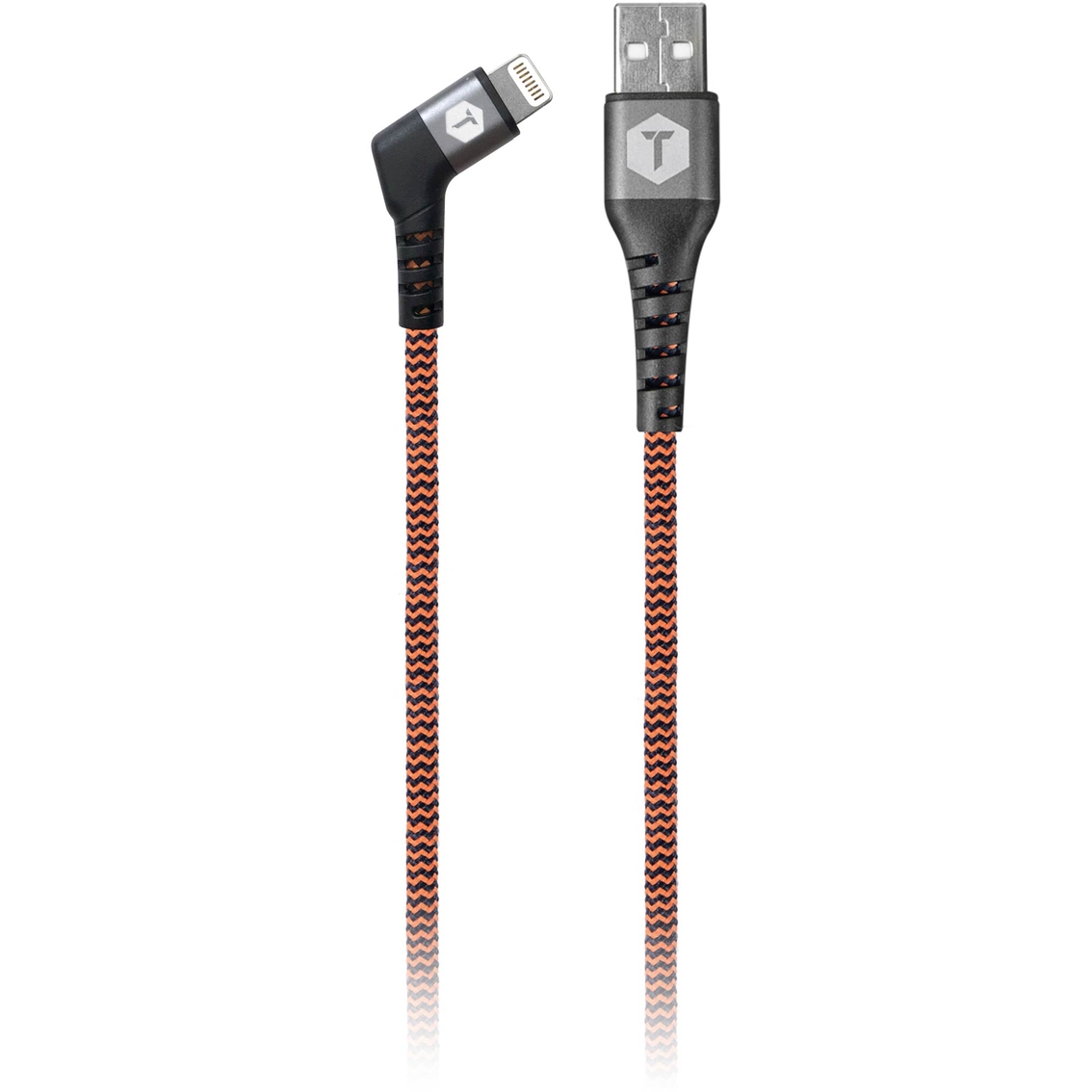 6FT. Right Angle Braided Fabric Cable iPhone 5 - Image 1 of 2