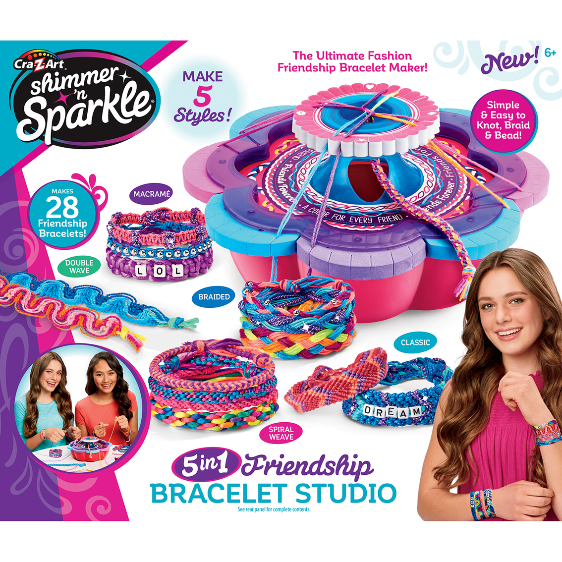 Cra-Z-Art Shimmer 'n Sparkle 5 in 1 Friendship Bracelet Studio Kit