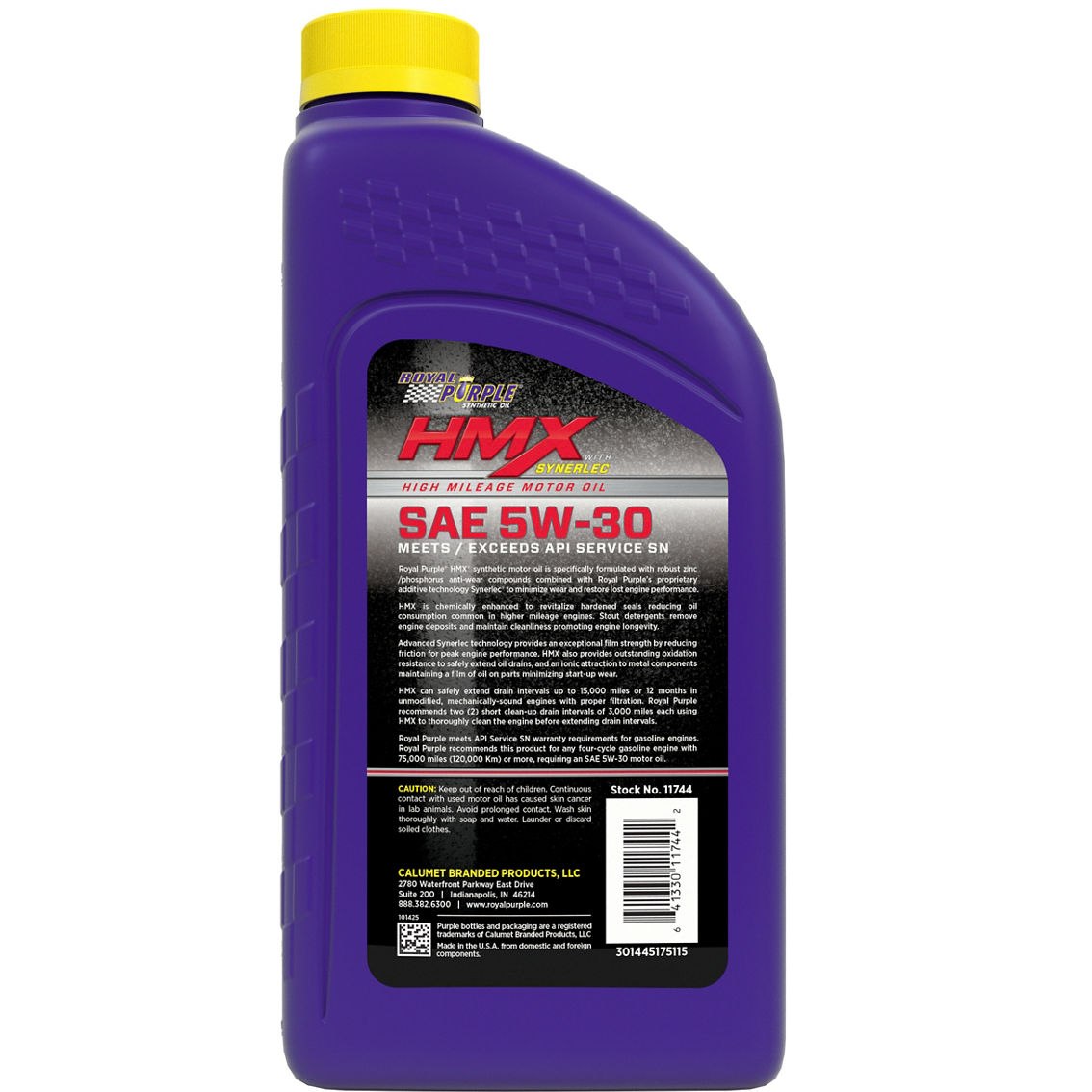 Royal Purple HMX 5W-30 High Mileage Synthetic Motor Oil 1 qt. - Image 2 of 2