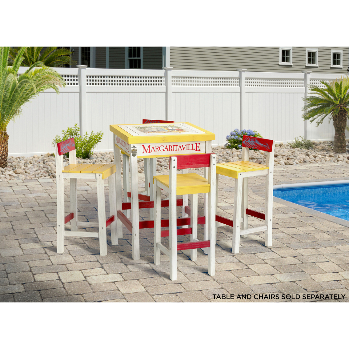 ShelterLogic Margaritaville Bistro Table with Beverage Tub - Image 5 of 7