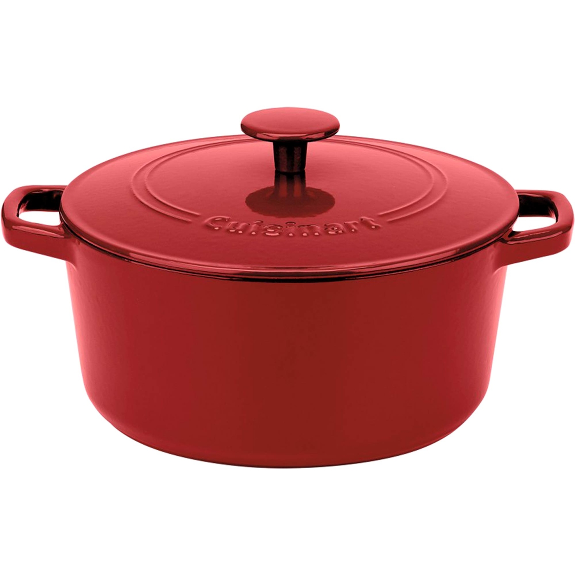 Cuisinart Chef's Classic Enameled Cast Iron 5-Quart Round Caserole in Cardinal Red