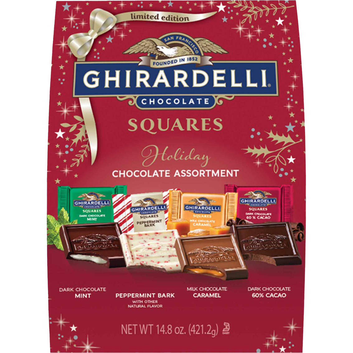 Ghirardelli Premium Chocolate Squares Assortment XL Bag 14.8 oz.