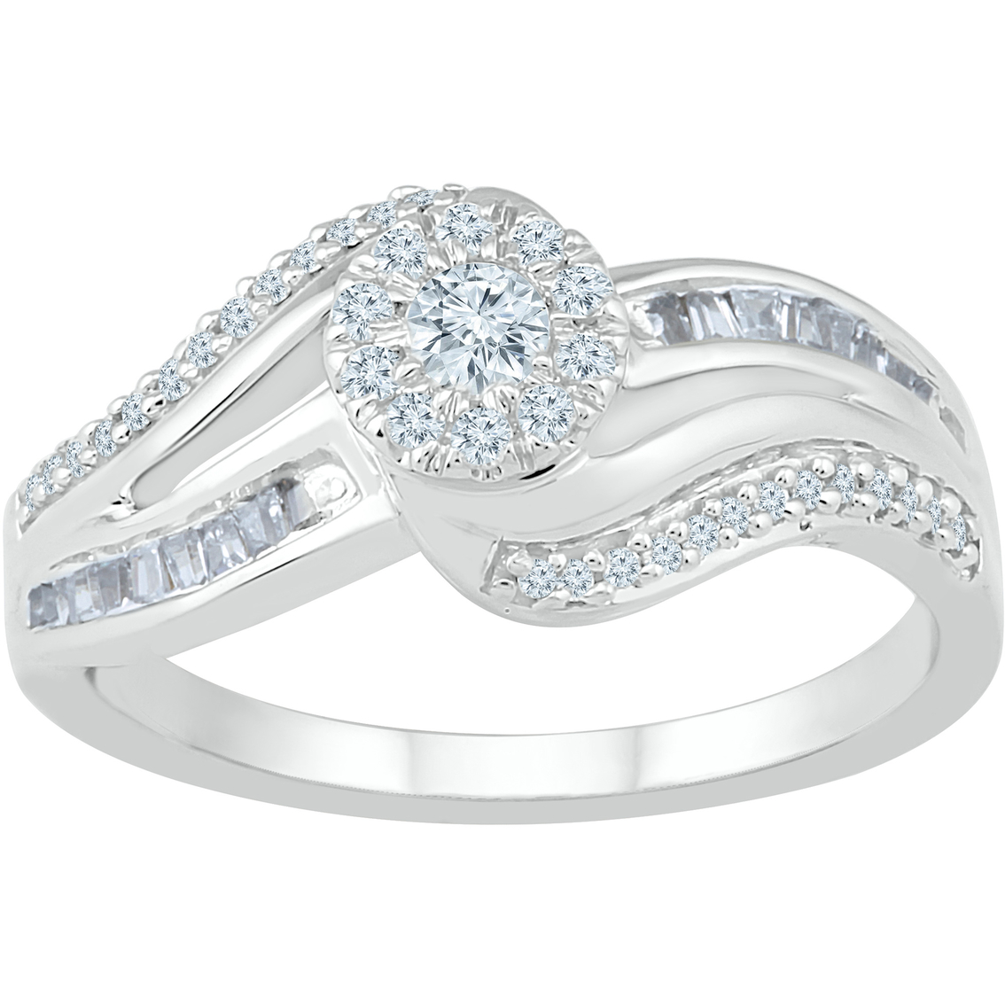 10K White Gold 3/8 CTW Diamond Promise Ring