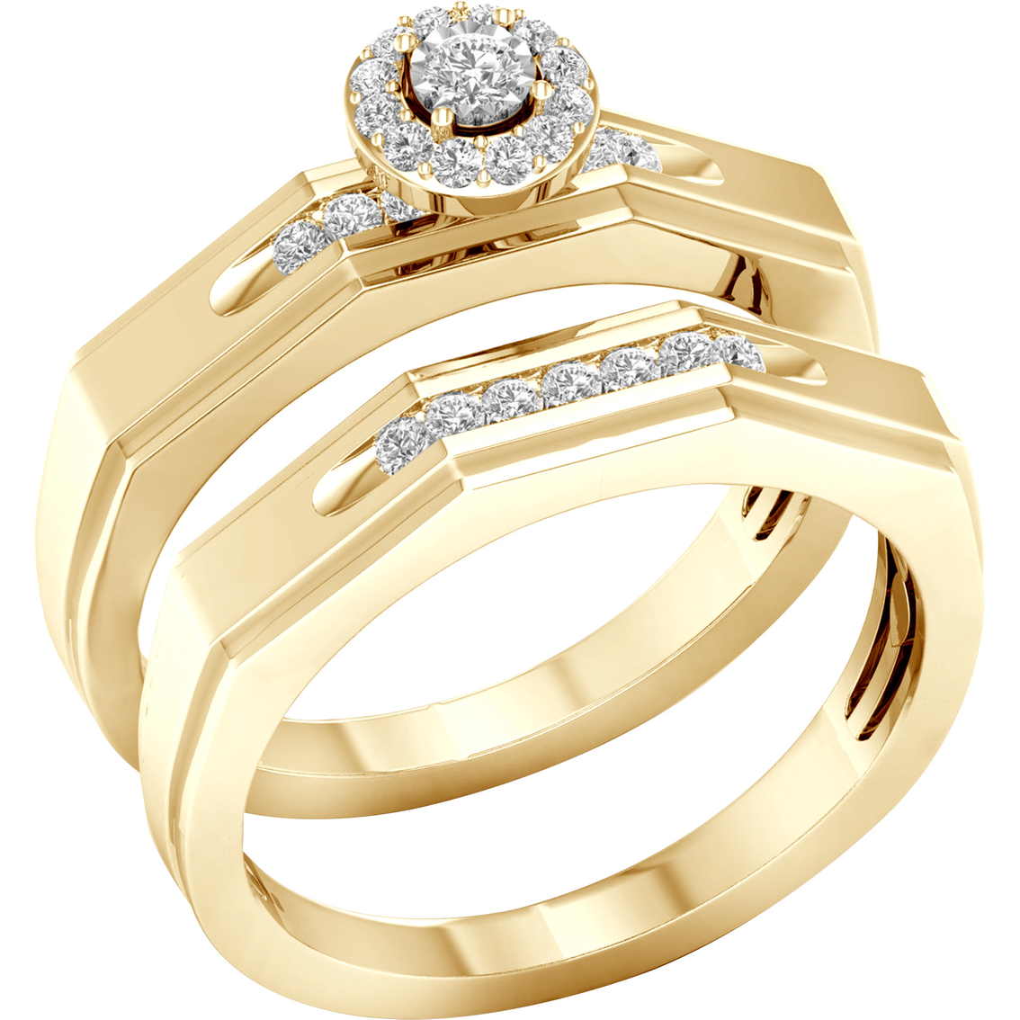 10K Yellow Gold 1/6 CTW Diamond Bridal Set - Image 2 of 3