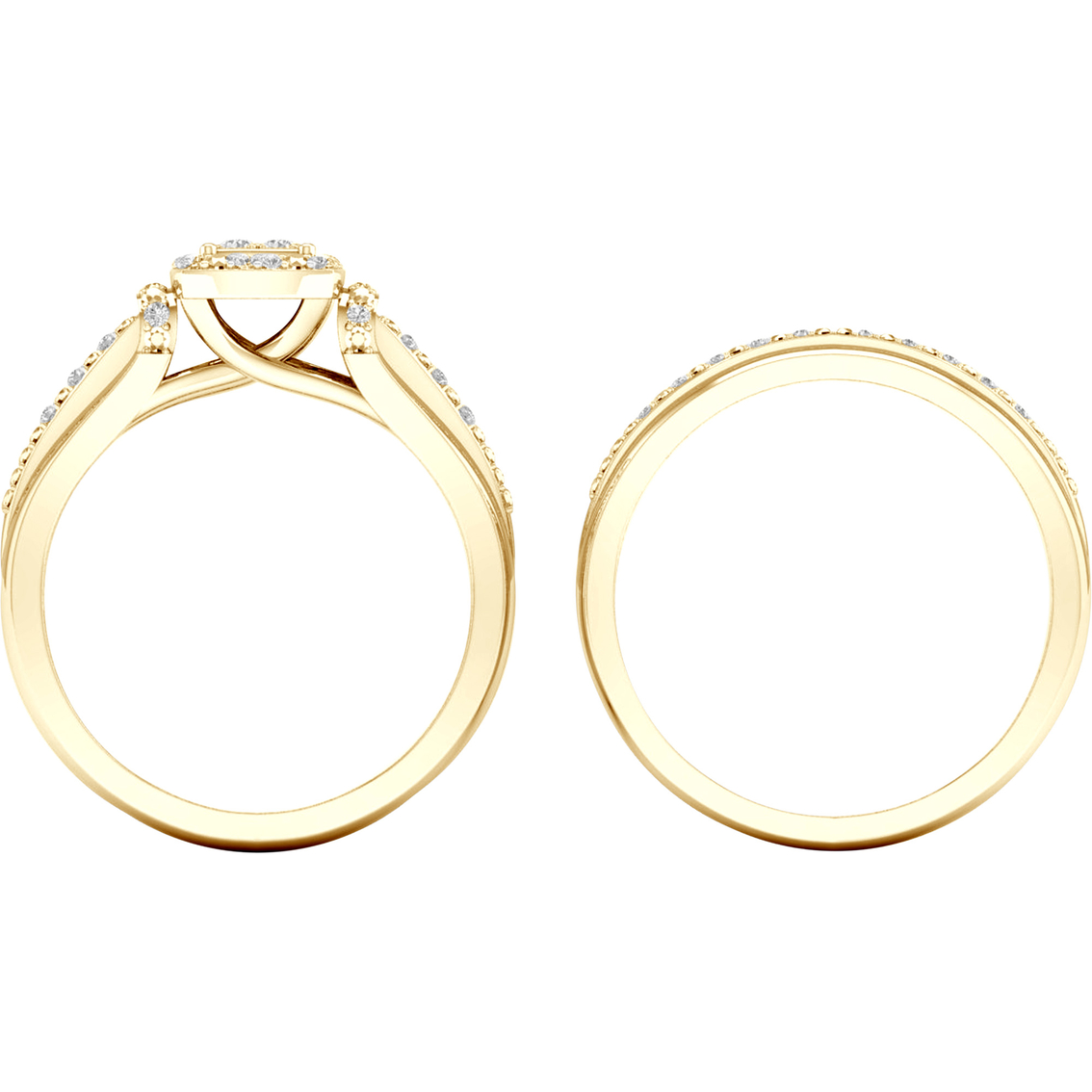 10K Gold 1/8 CTW Diamond Bridal Set - Image 4 of 4