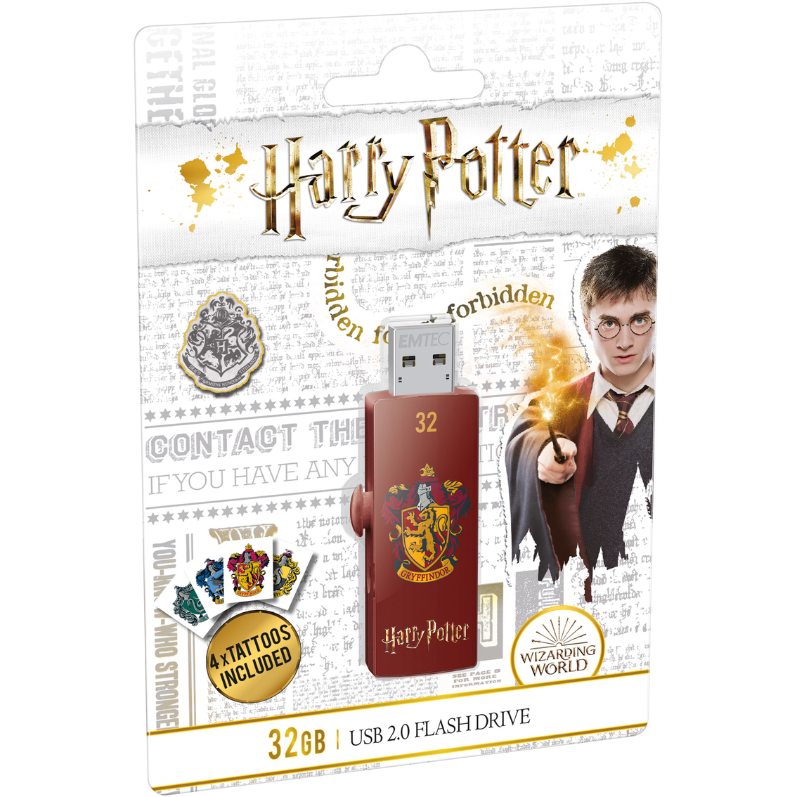 EMTEC 32GB Harry Potter Gryffindor USB 2.0 Flash Drive