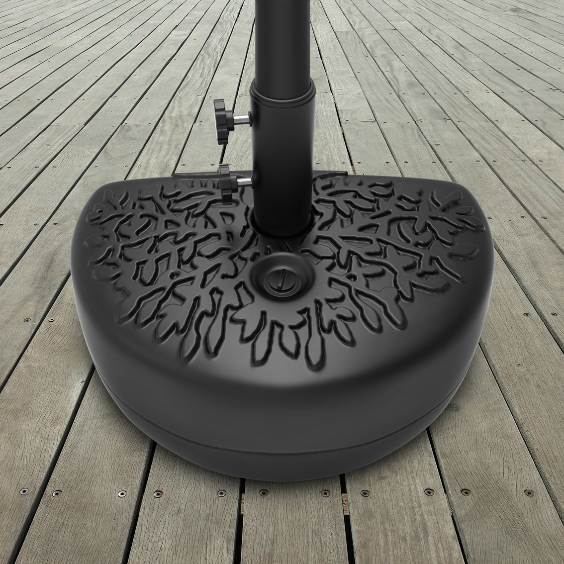 Pure Garden Half Moon Umbrella Base - Image 2 of 8