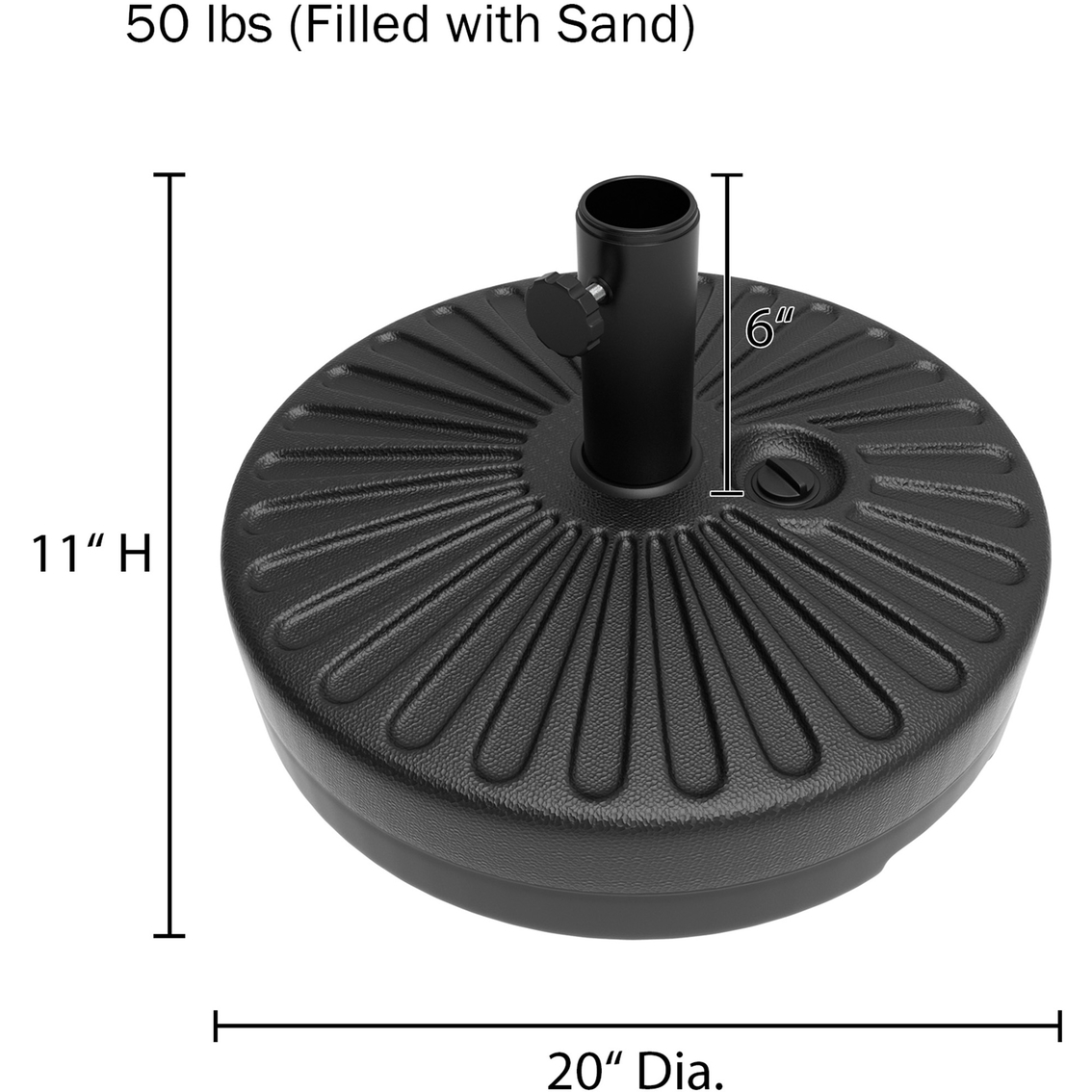 Pure Garden Patio Umbrella Base - Image 4 of 7