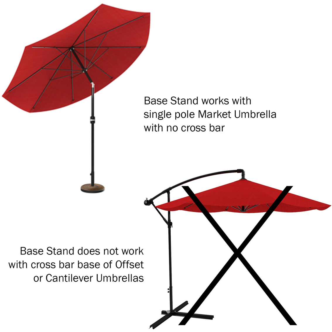 Pure Garden Patio Umbrella Base Resin and Cement Weight - Image 6 of 8