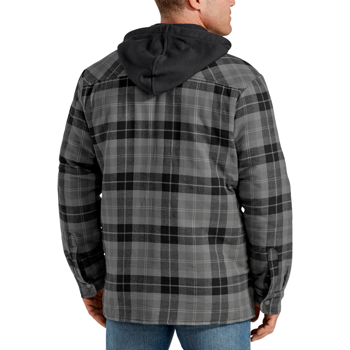 Dickies Relaxed Fit Icon Hooded Quilted Shirt Jacket - Image 2 of 3