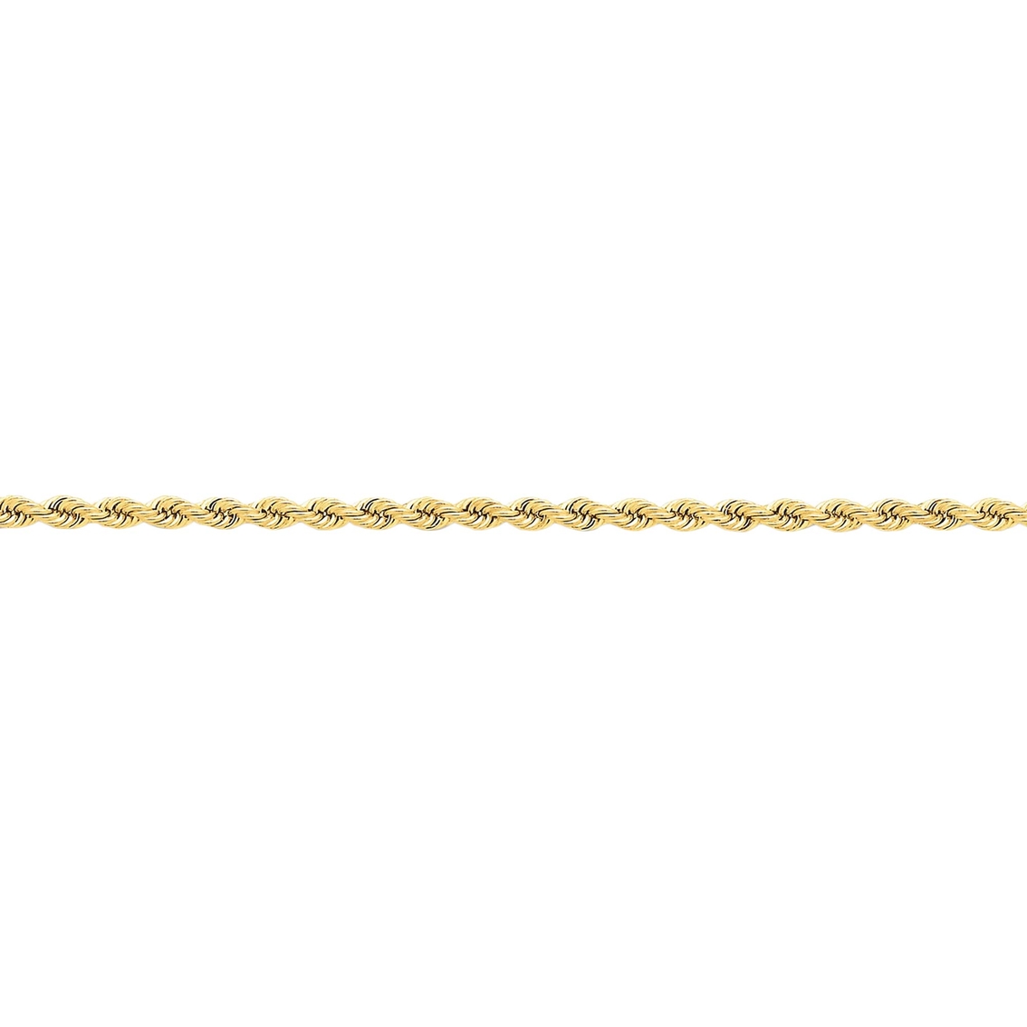 14K Yellow Gold 2.75mm Regular Rope Chain Bracelet - Image 2 of 2