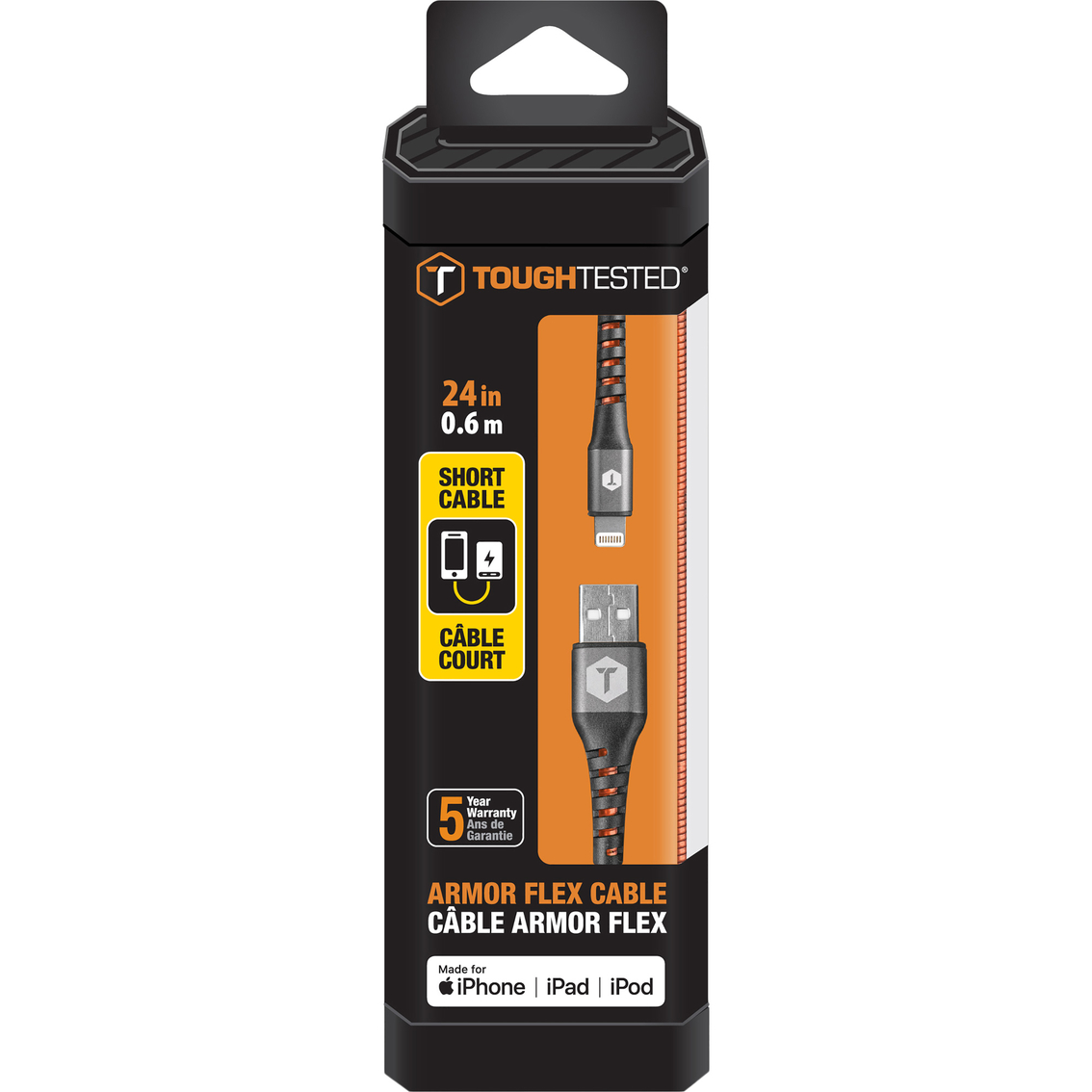 ToughTested 2 ft. Armor Lightning Cable