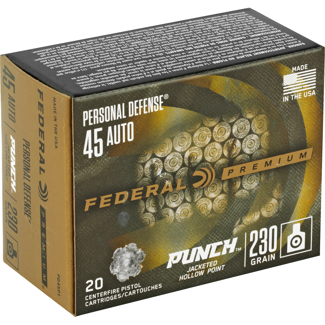 Federal Premium PD Punch 45 ACP 230 Gr. JHP, 20 Rounds - Image 2 of 3