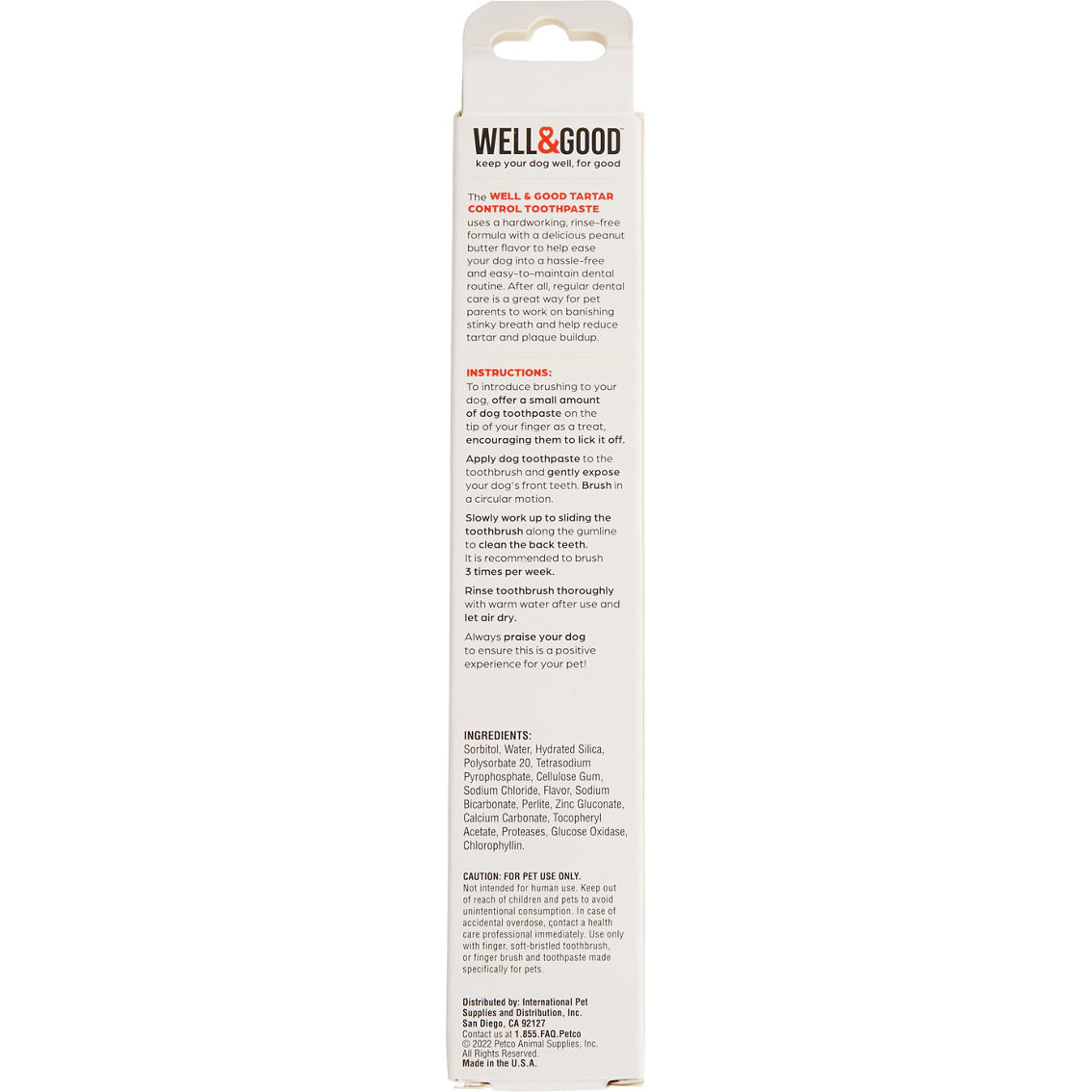 Well & Good Tartar Control Peanut Butter Toothpaste for Dogs 3.25 oz. - Image 2 of 3