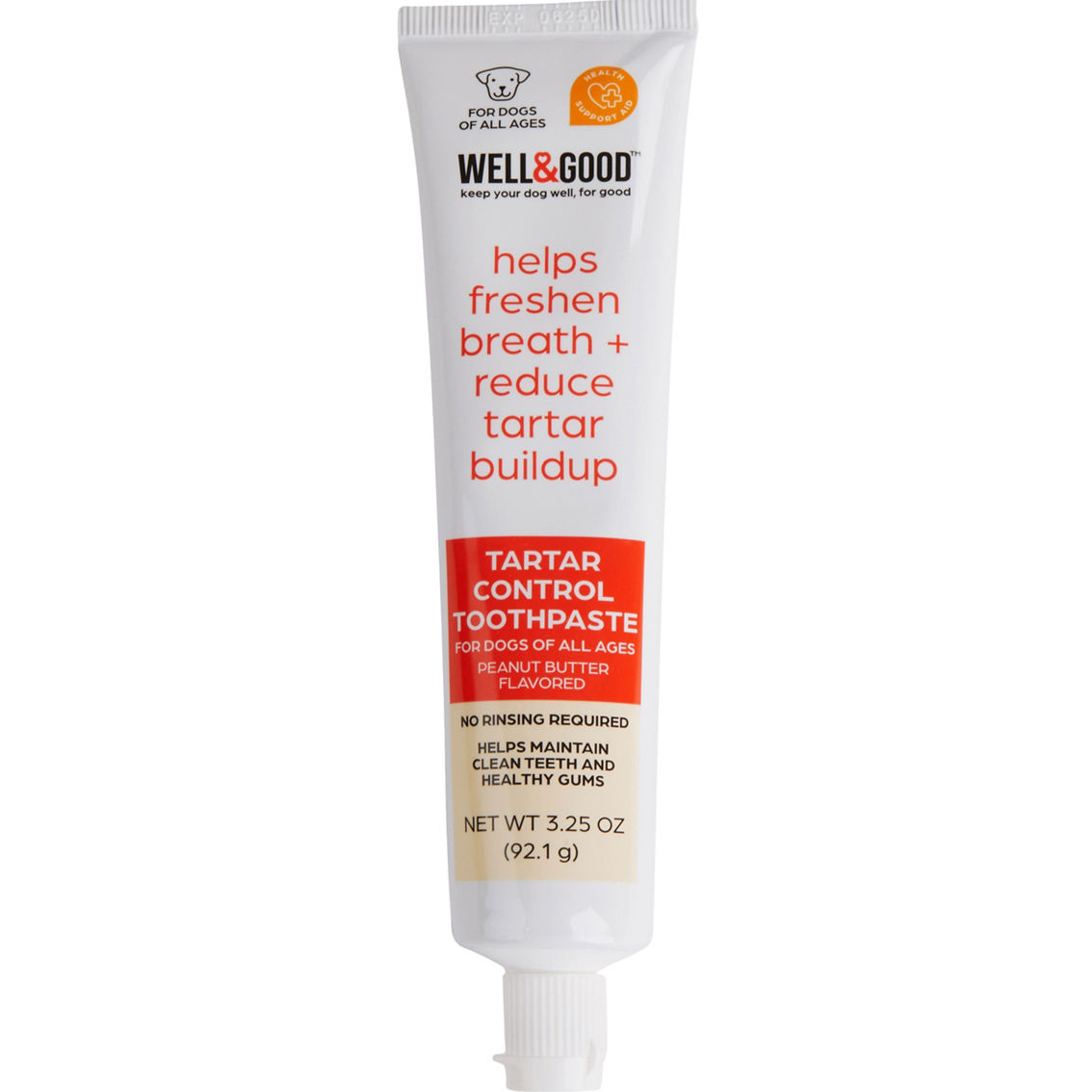 Well & Good Tartar Control Peanut Butter Toothpaste for Dogs 3.25 oz. - Image 3 of 3