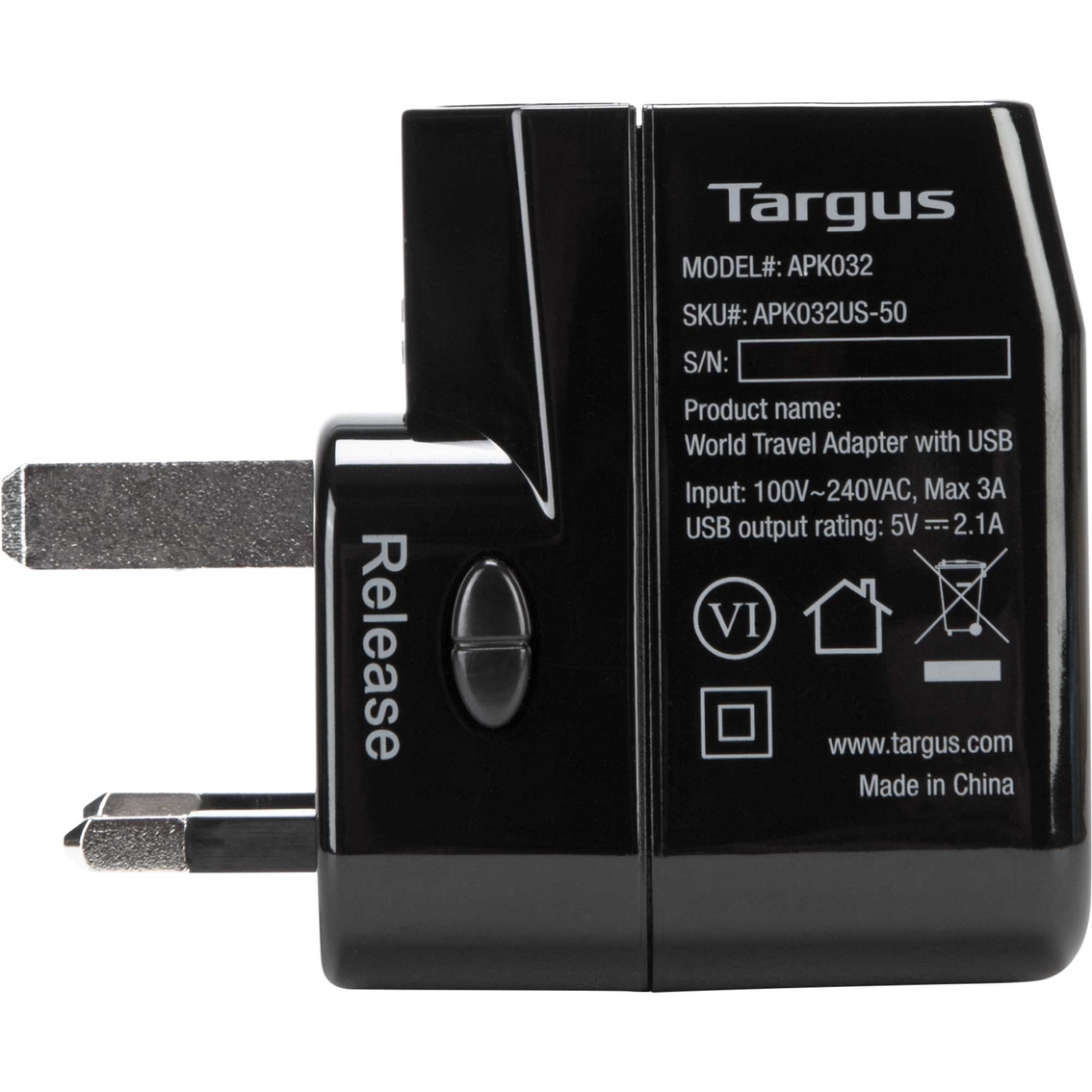 Targus World Travel Power Adapter with Dual USB Charging Ports - Image 3 of 10
