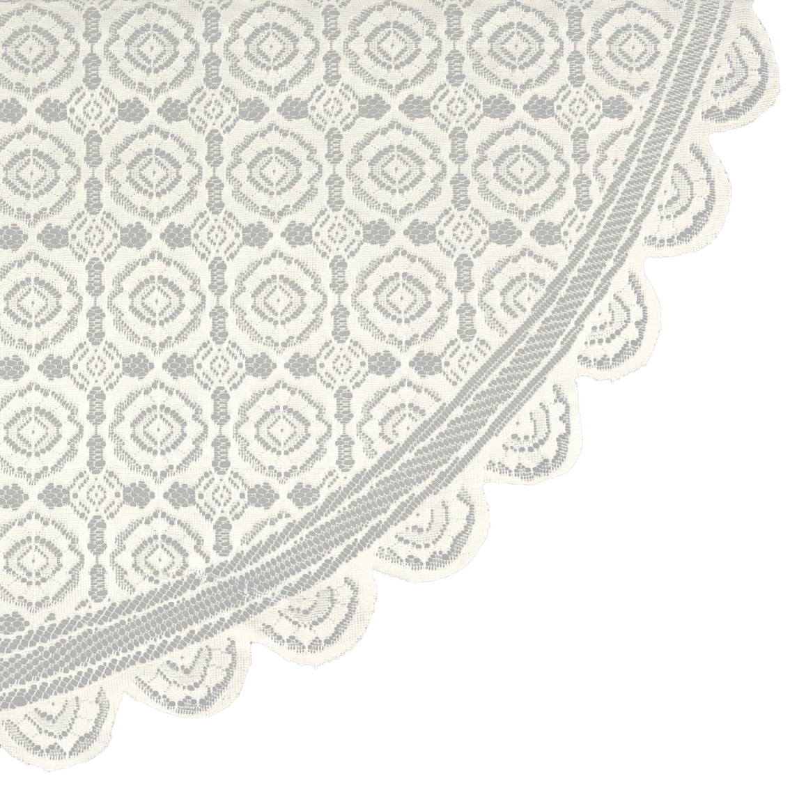 Design Imports Vintage Polyester Lace 63 in. Round Tablecloth - Image 8 of 10