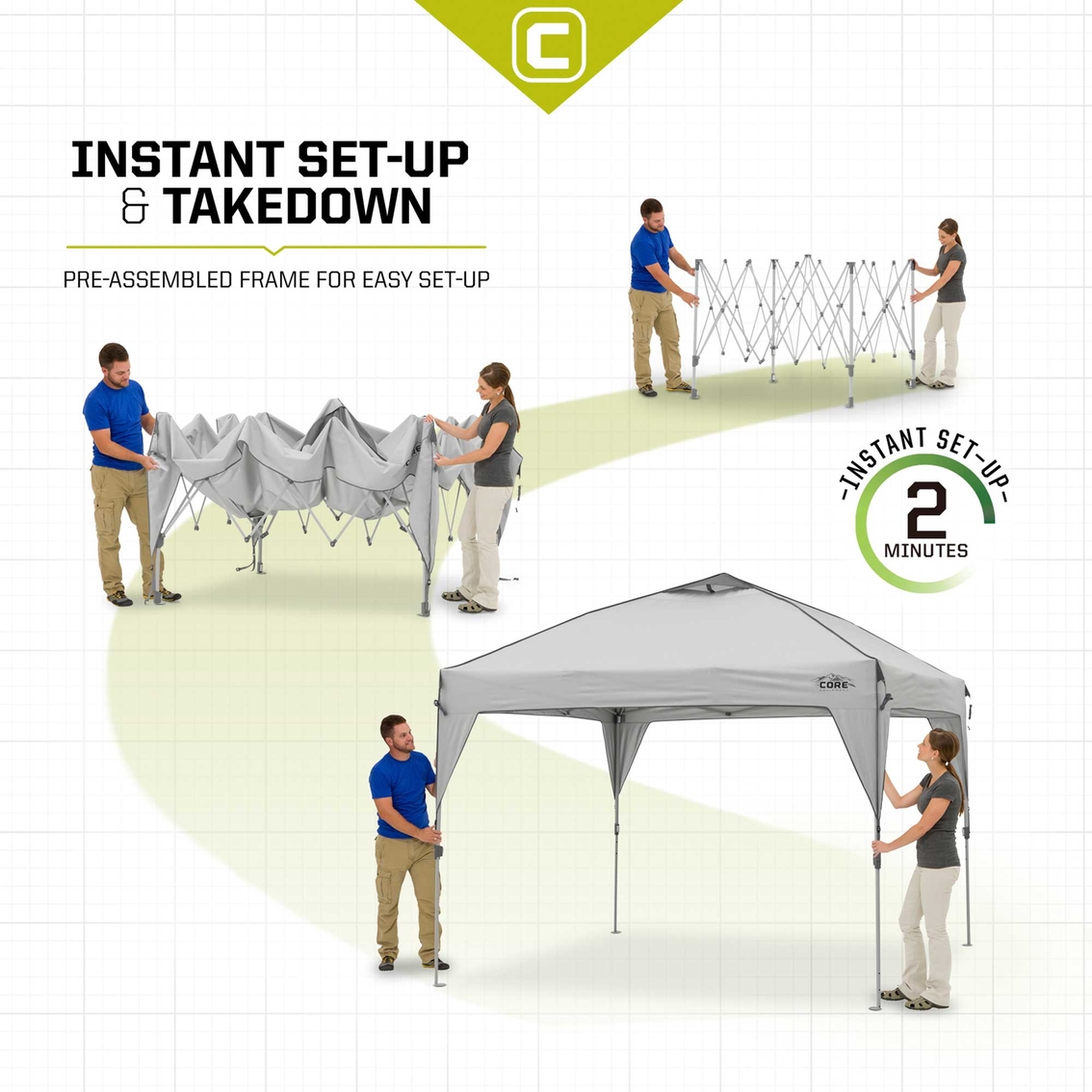 Core Equipment 10 x 10 ft. Instant Canopy - Image 3 of 7