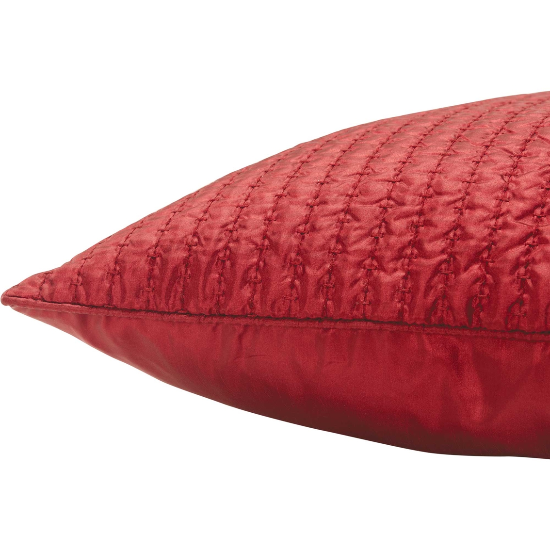 Rizzy Home Solid Deep Red Polyester Filled Pillow - Image 3 of 5