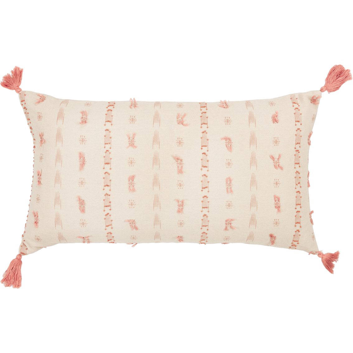 Rizzy Home Geometric Blush Polyester Filled Pillow