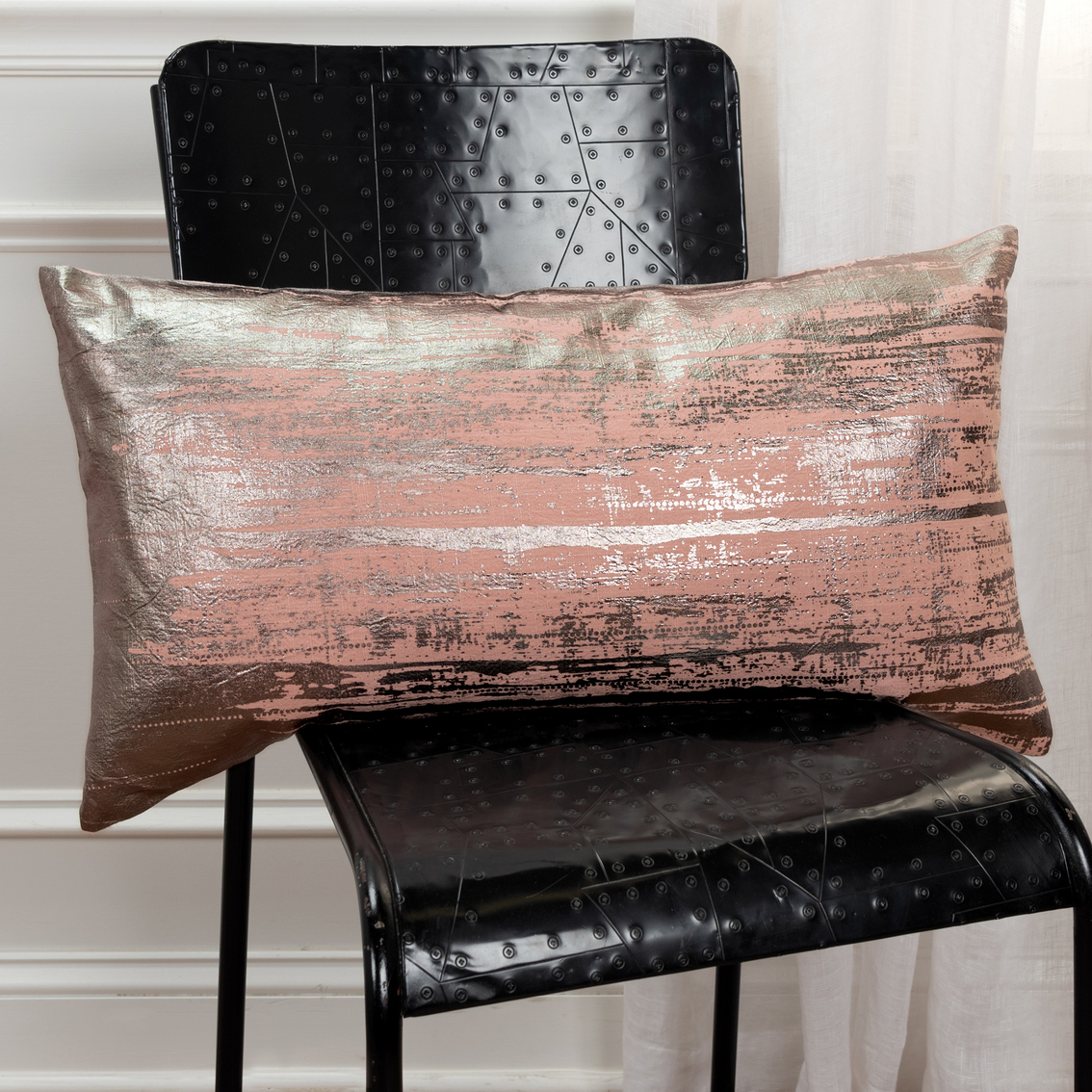 Rizzy Home Brushstroke Silver 14 x 26 in. Pillow - Image 2 of 2