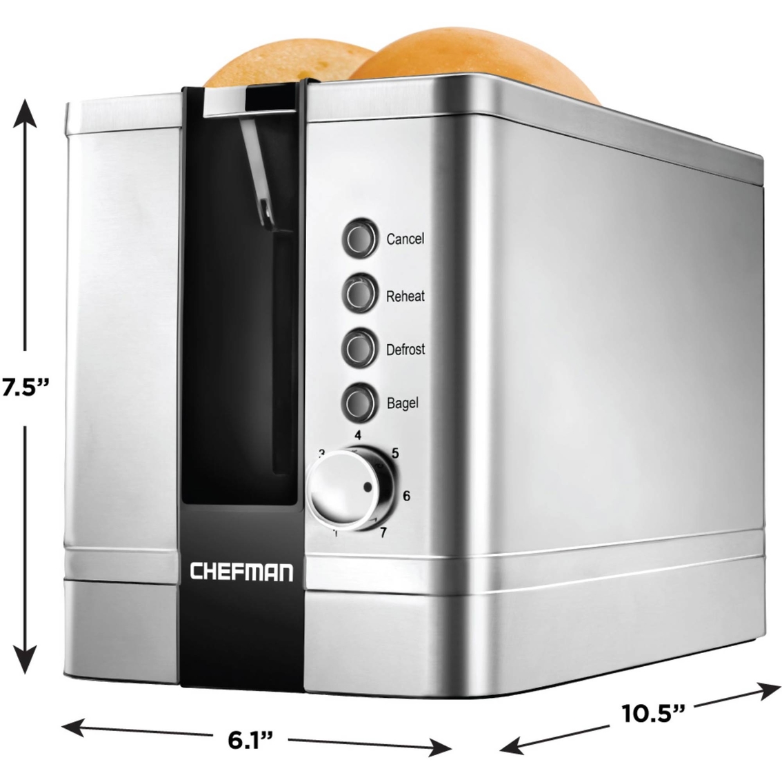 Chefman 2-Slice Pop-up Toaster - Image 3 of 7