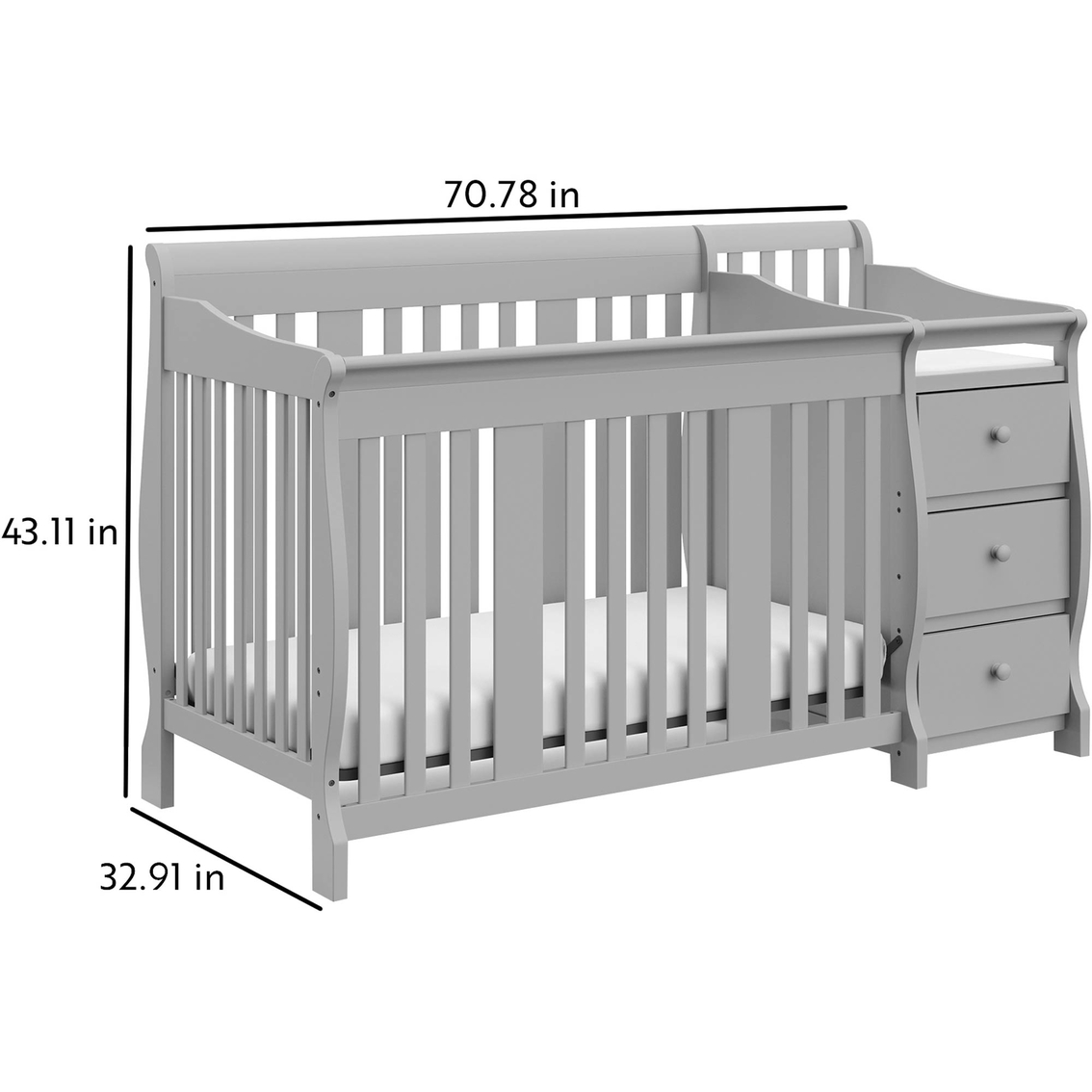 Storkcraft Portofino 4 in 1 Convertible Crib and Changer - Image 9 of 9