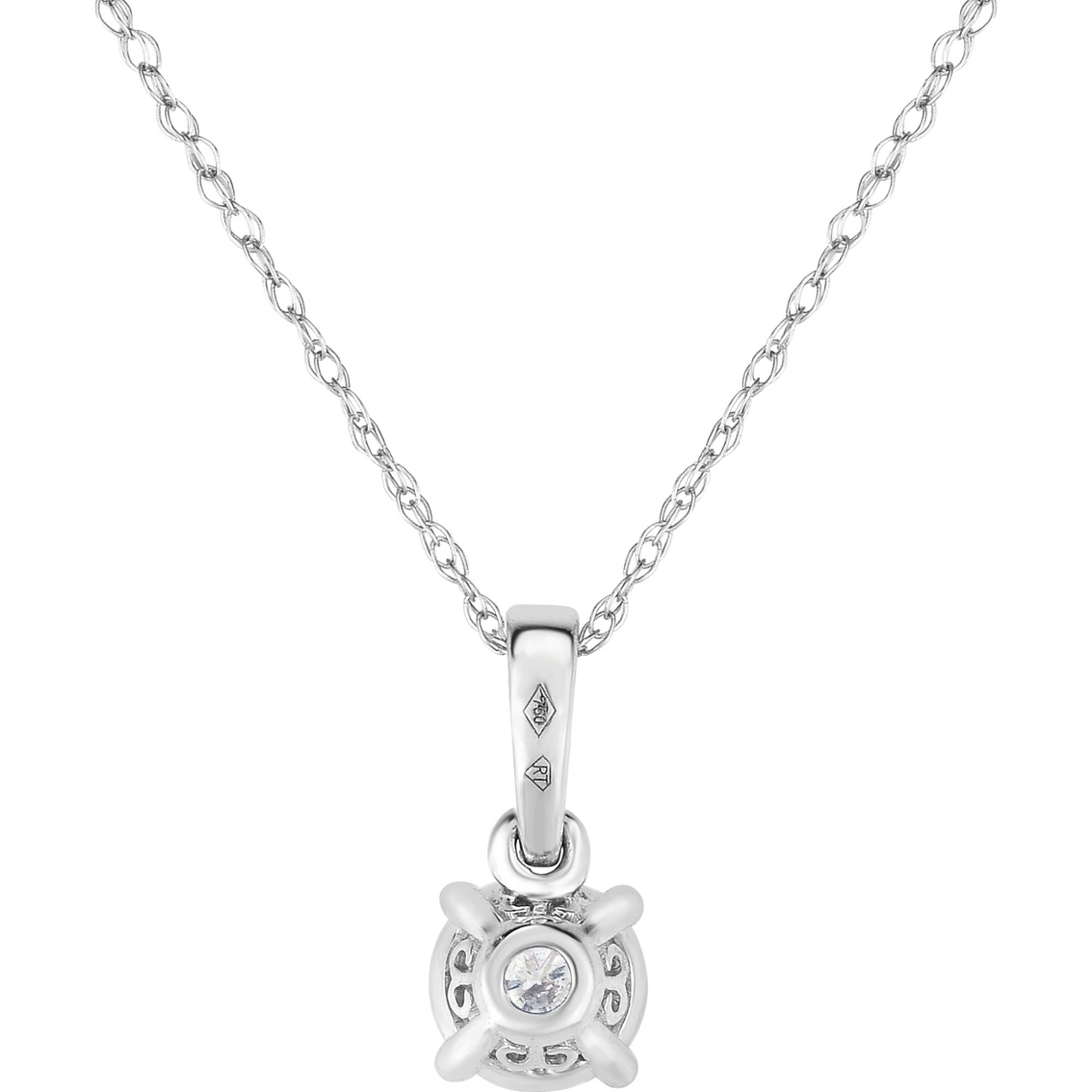 Adorne 10K White Gold 1/6 CTW Diamond Fashion Pendant - Image 2 of 3