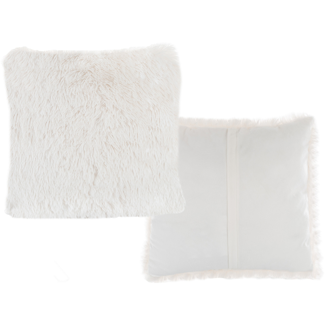 Hastings Home 2 pc. Faux Fur Shag Pillows Set - Image 2 of 4