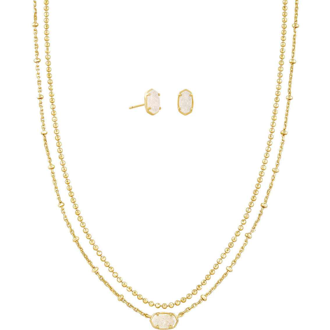 Kendra Scott Emilie Multi- Strand Necklace and Stud Earrings Gift Set