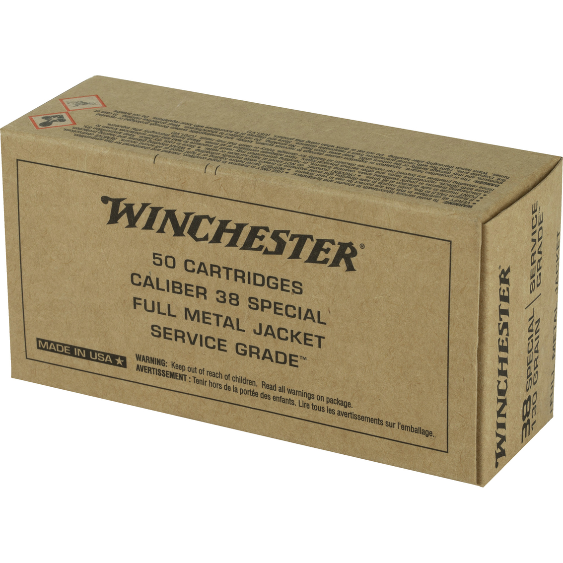 Winchester Service Grade 38 Spl 130 Gr. FMJ, 50 Rnd - Image 4 of 4