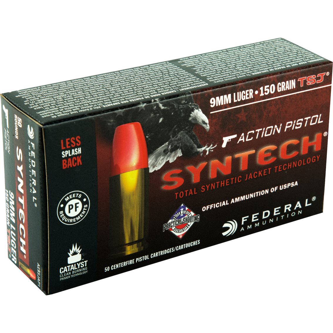 Federal American Eagle Syntech 9mm 150 Gr. TSJ 50 Rnd - Image 4 of 4