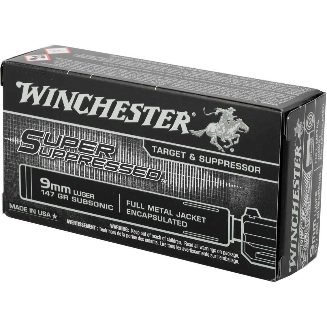 Winchester Super Suppressed 9mm 147 Gr. Full Metal Jacket 50 Rnd - Image 4 of 4