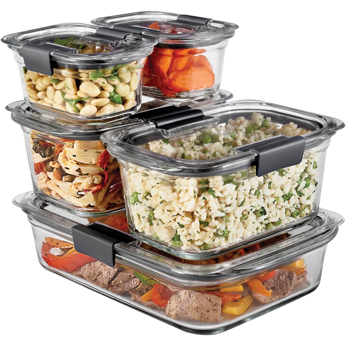 Rubbermaid Brilliance Glass Food Storage 10 pc. Set - Image 2 of 3