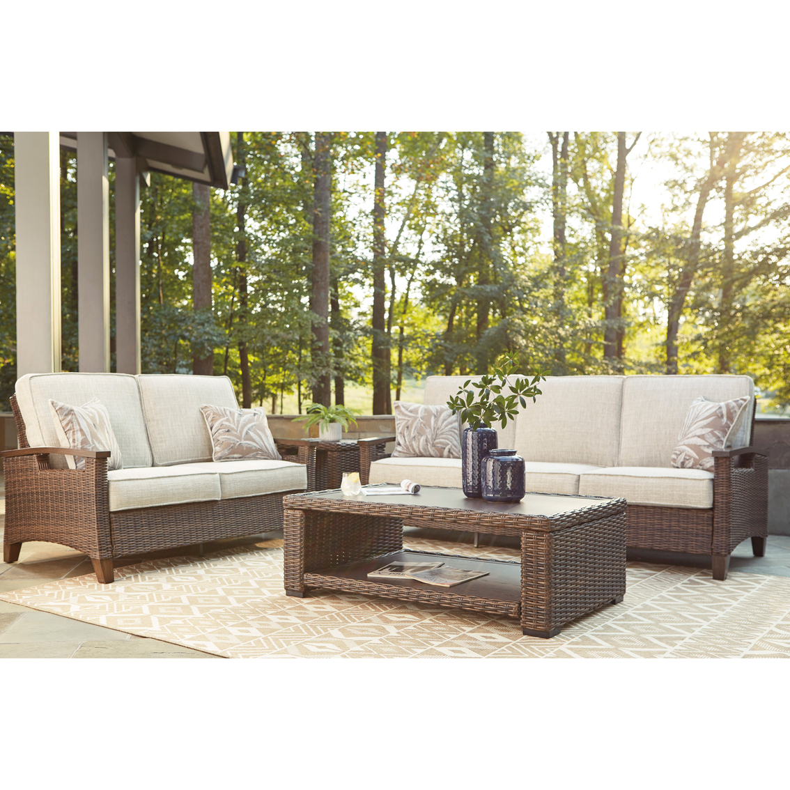 Signature Design by Ashley Paradise Trail 4 pc. Outdoor Seating Set - Image 2 of 10