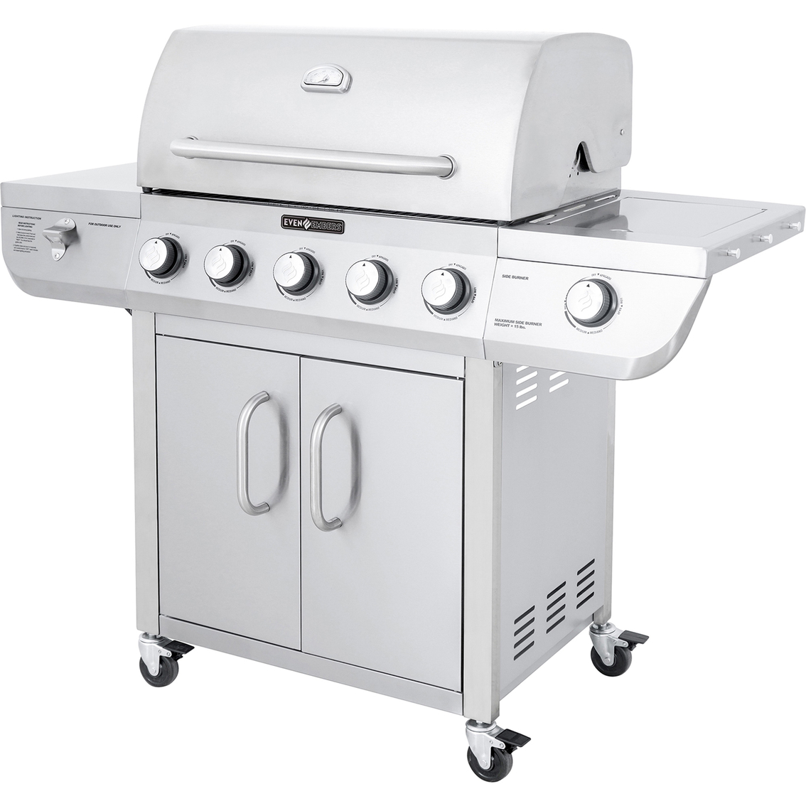Even Embers 5 Burner Stainless Steel LP Gas Grill - Image 1 of 9