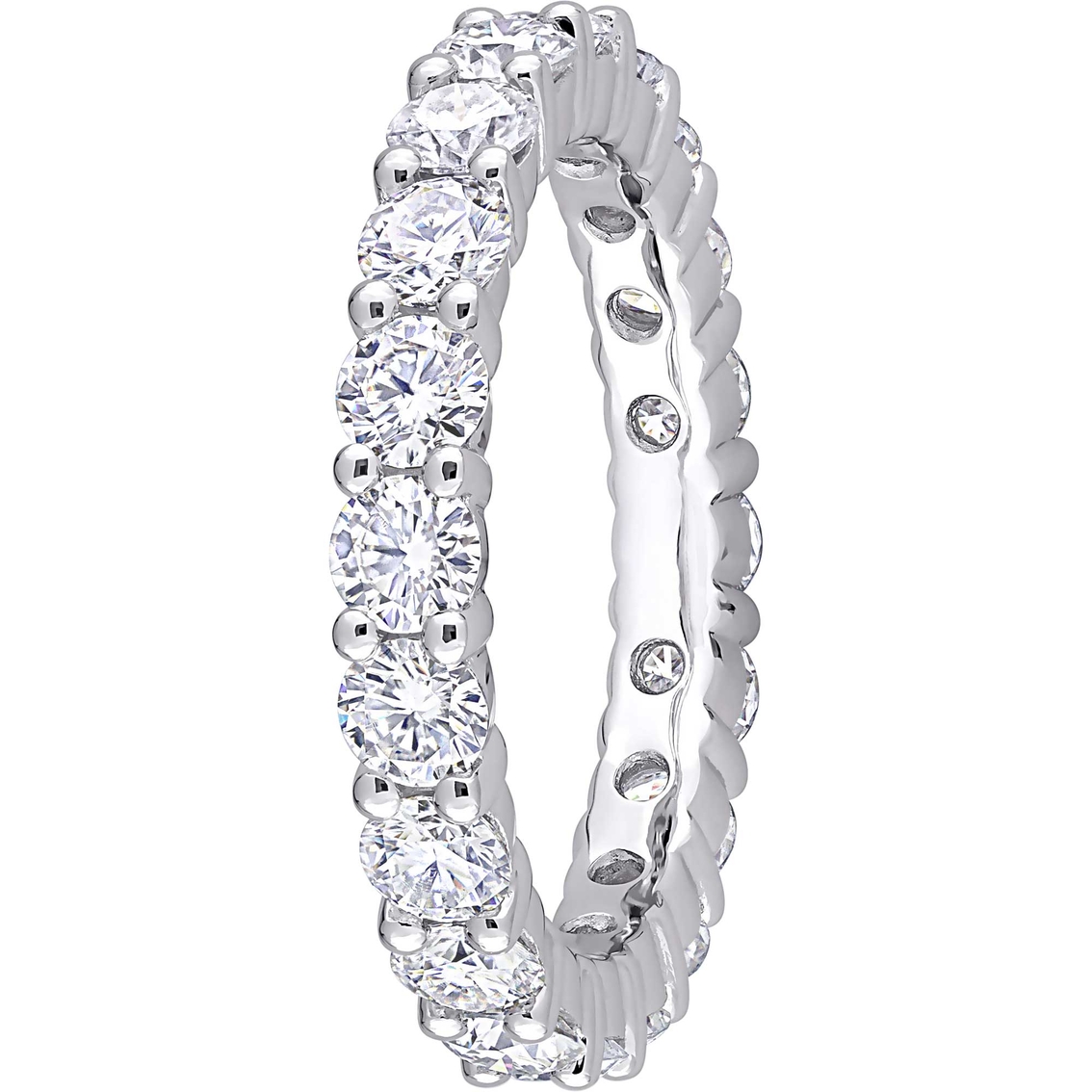 Sofia B. Sterling Silver 2 1/2 CT DEW Moissanite Eternity Ring - Image 2 of 5