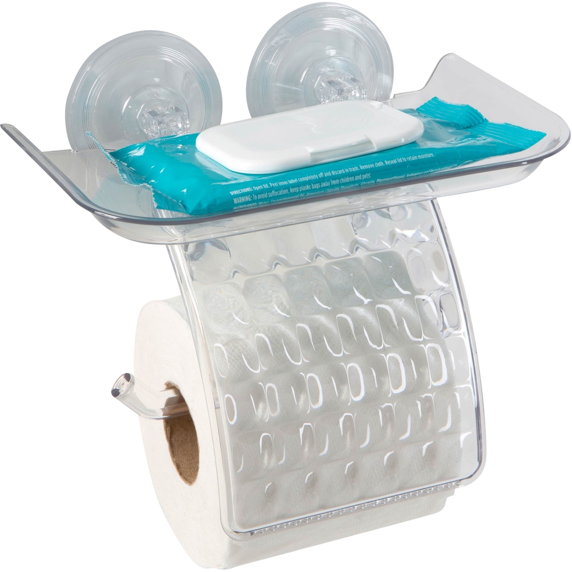 Bath Bliss Power Lock Toilet Paper Dispenser with Cell Phone Holder Shelf - Image 2 of 3