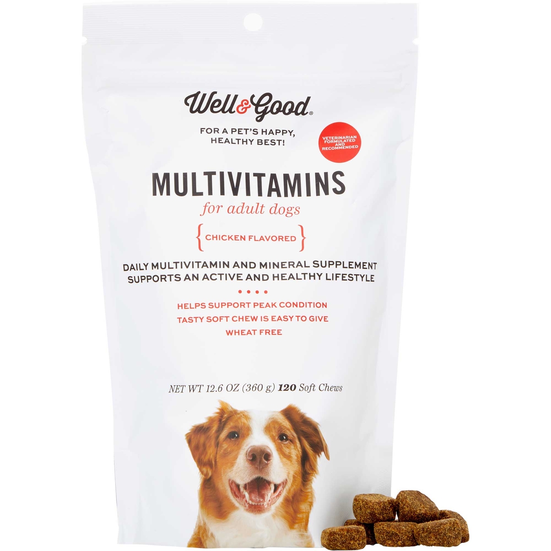 Well & Good Adult Multivitamin Dog Chewable Tablets 120 ct.