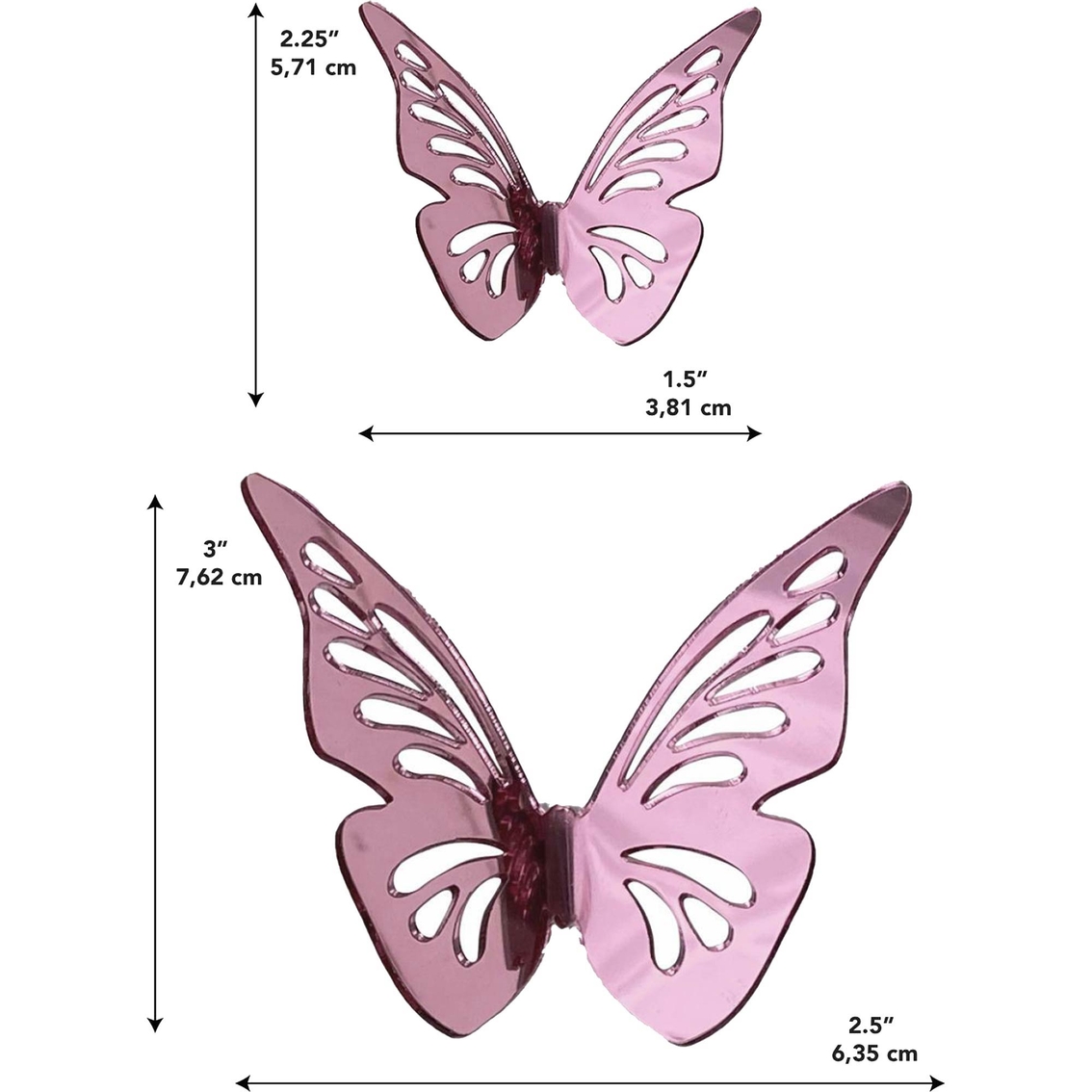 RoomMates 3D Butterflies Peel & Stick Mirrors - Image 2 of 4