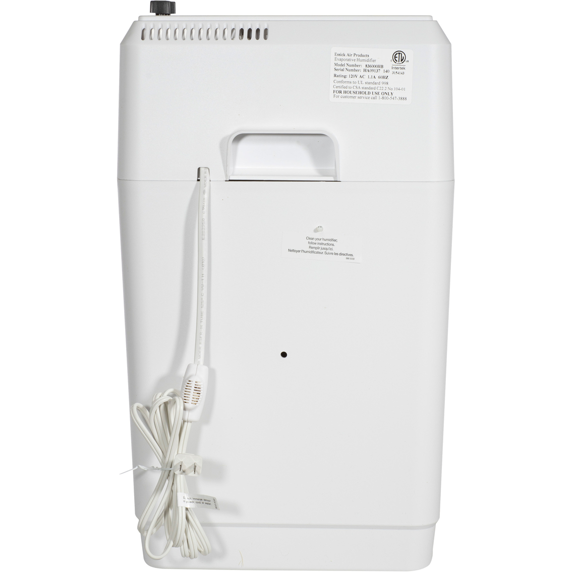 Aircare Evaporative Humidifier Space Saver 836000HB - Image 3 of 6