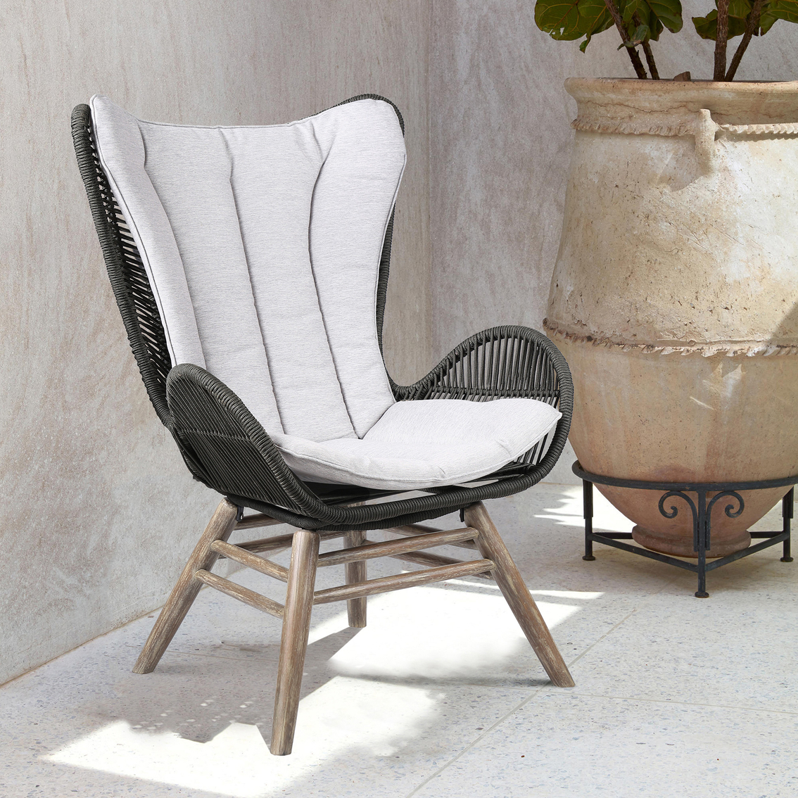 Armen Living King Outdoor Lounge Chair - Image 7 of 7